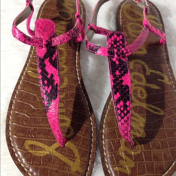 NWOT Sam Edelman Gigi Snake Print Leather Sandals - Picture 4 of 7